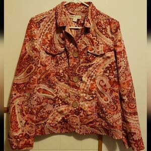 *Red Paisley Jean Jacket